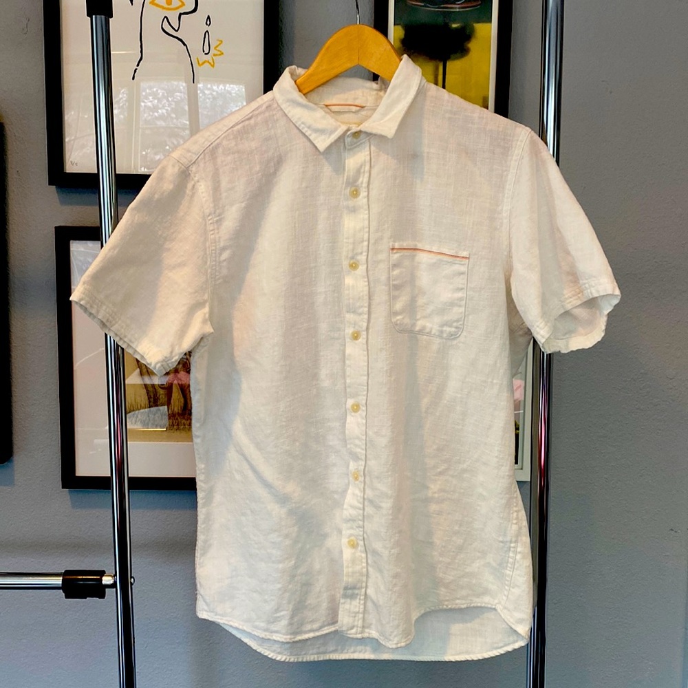 Marine Layer linen short sleeve button down